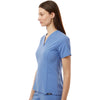 Jaanuu Women's Ceil Blue Calix Fit & Flare Scrub V-Neck Top