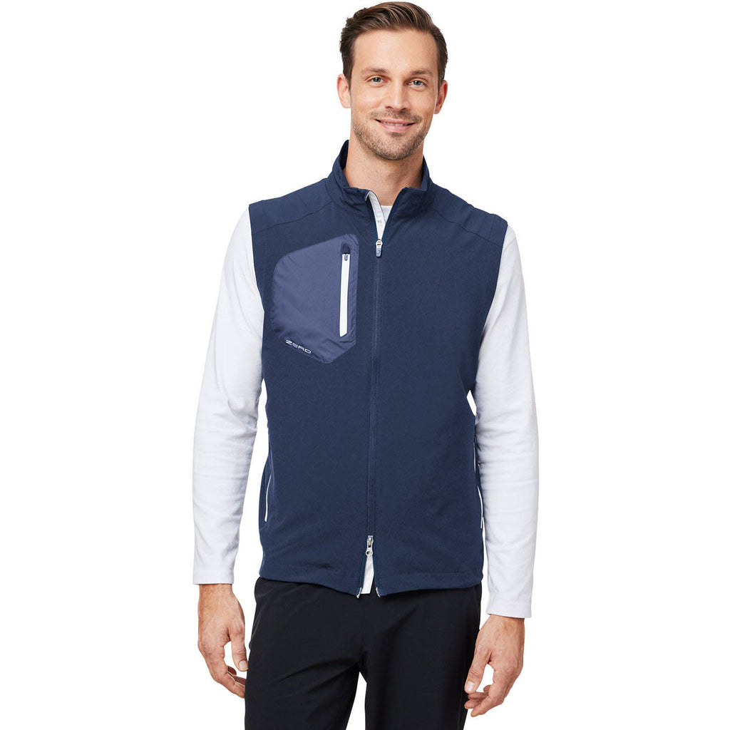 Zero Restriction Men's Navy Full-Zip Vest