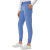 Jaanuu Women's Ceil Blue Silex Knit-Waist Scrub Joggers