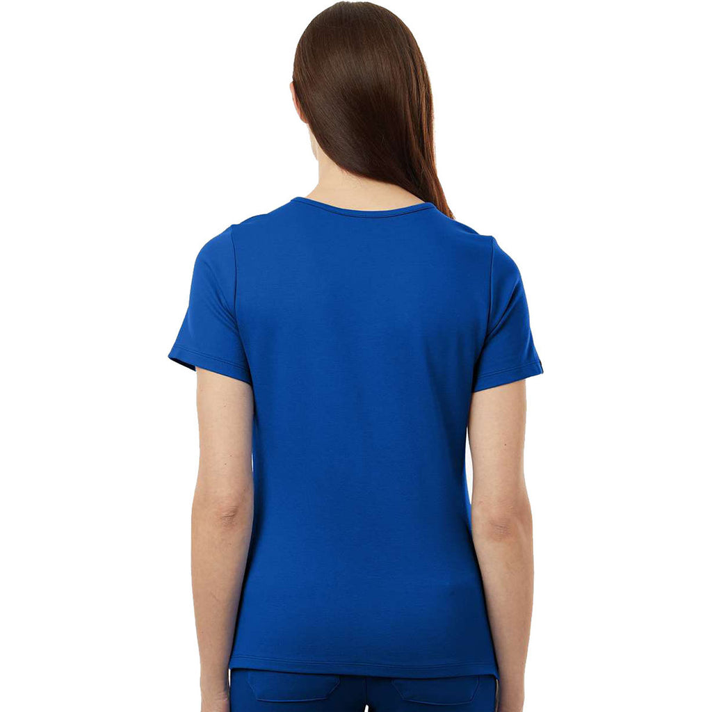 Jaanuu Women's Royal Blue Cesi Ultrasoft Scrub V-Neck Top