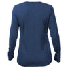 ANETIK Women's Navy Heathered Breeze Tech Long Sleeve T-Shirt