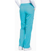 Cherokee Women's Turquoise Workwear Revolution Mid Rise Pull-on Cargo Pant