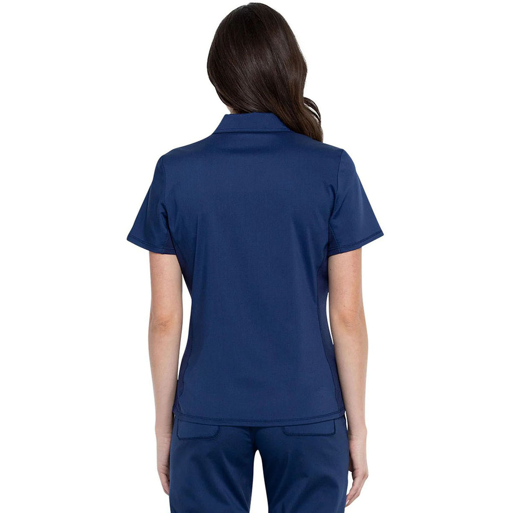 Cherokee Women's Navy Tuckable Snap Front Polo Shirt