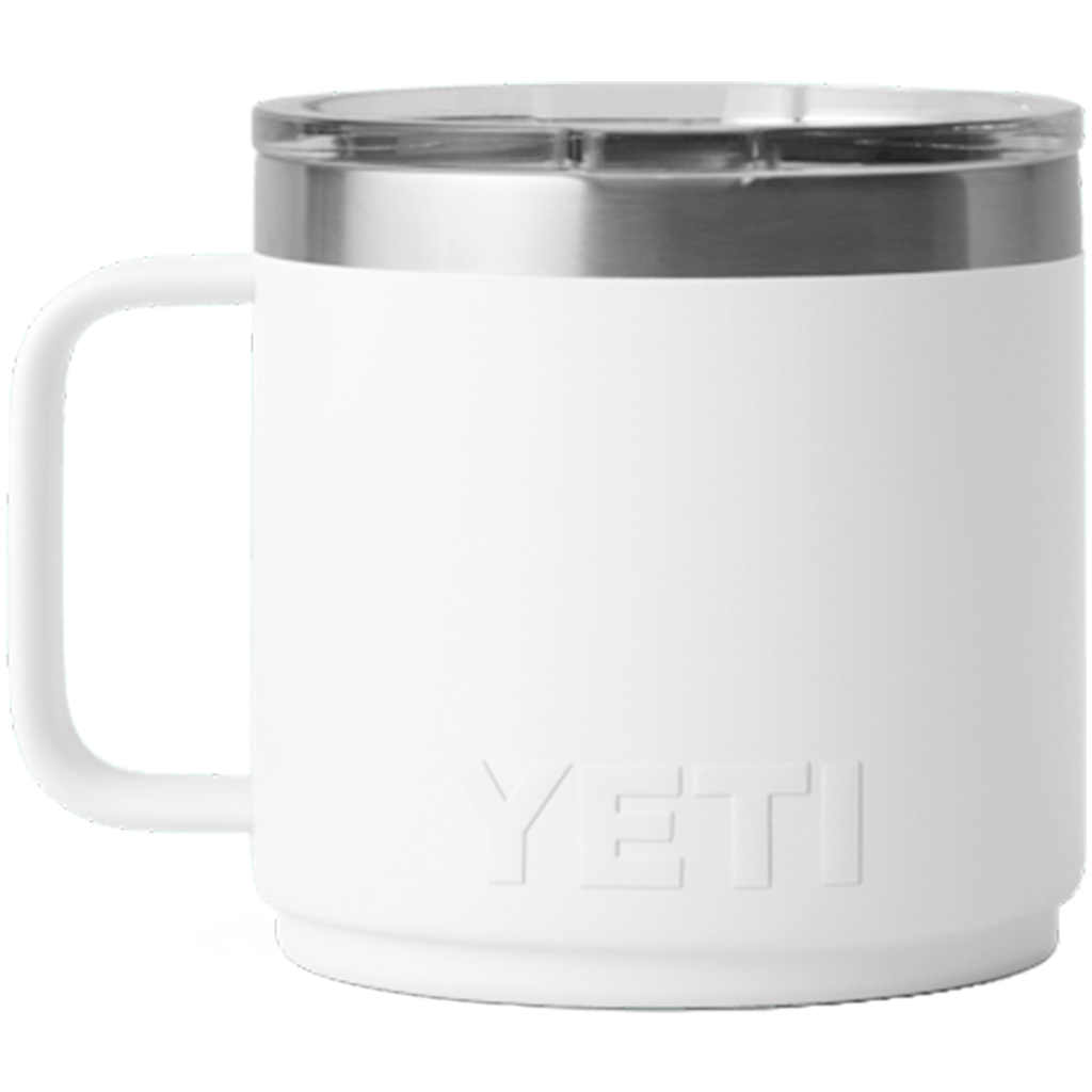 YETI White Rambler 14 oz Stackable Mug with Durasip Ceramic Lining