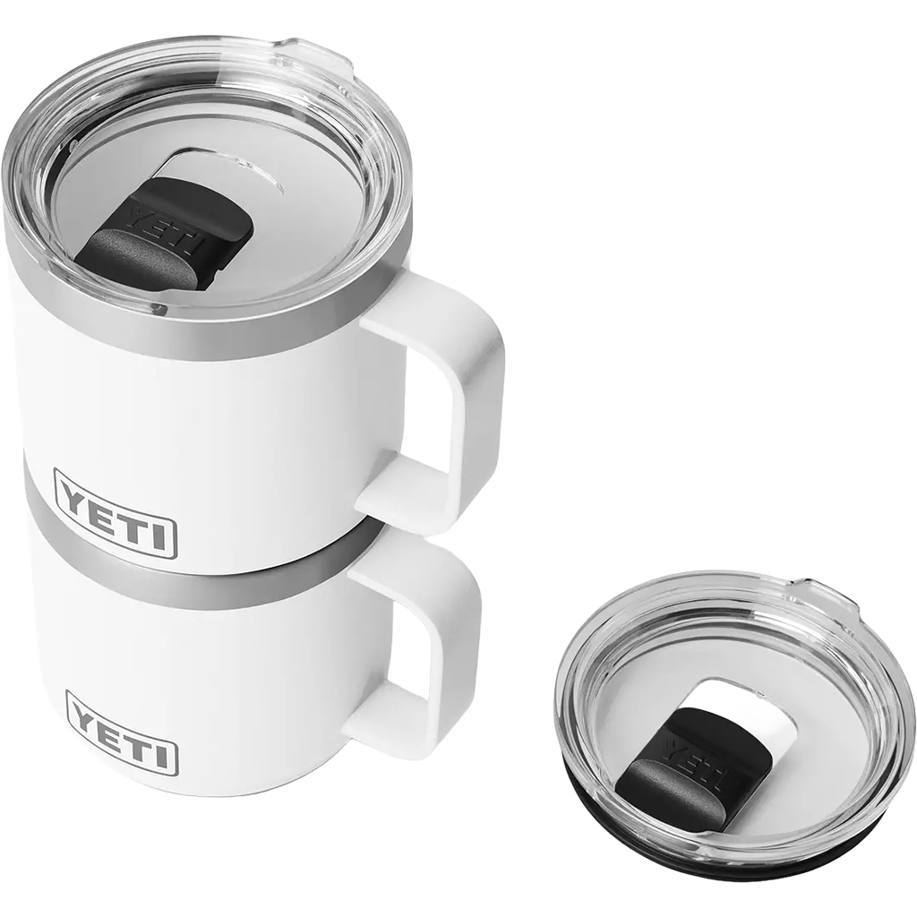 YETI White Rambler 14 oz Stackable Mug with Durasip Ceramic Lining