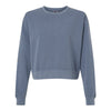 Comfort Colors Women's Blue Jean Garment-Dyed Mid-Length Crewneck Sweatshirt