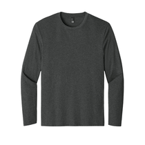 District Unisex Heathered Charcoal Perfect Weight Long Sleeve Tee