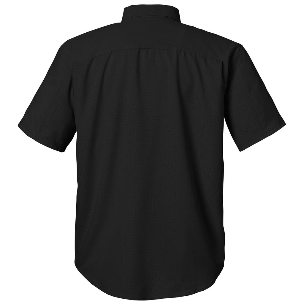 HUK Men's Black Tide Point Short Sleeve Shirt