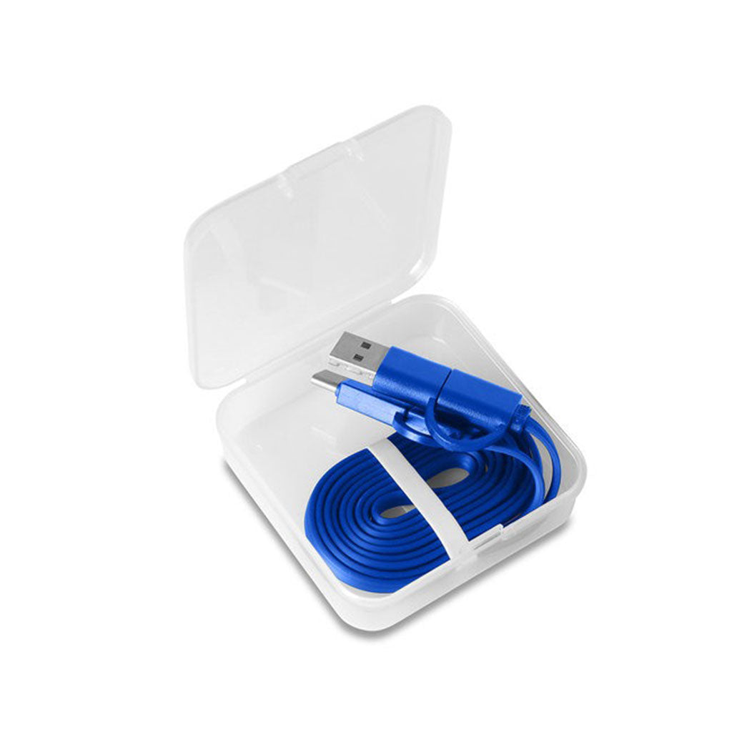 Prime Line Reflex Blue XL Multi Charging Cable In Storage Case