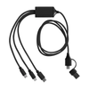 Primeline  Black 3-in-1 Charging Cable with Dual Input