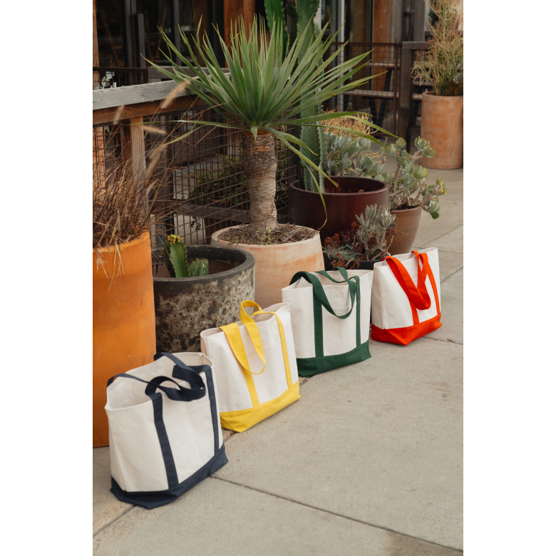 Gemline Green Large Canvas Tote
