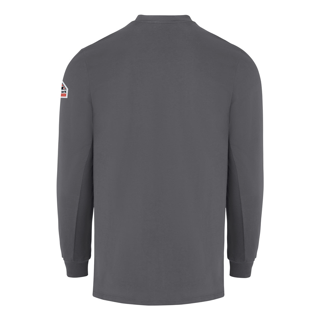 Bulwark Men's Charcoal Knit Long Sleeve T-Shirt