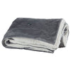 Vantage Grey Faux Mink Sherpa Blanket
