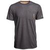 Timberland Men's Dark Charcoal Heather Pro Base Plate Blended Short-Sleeve T-Shirt