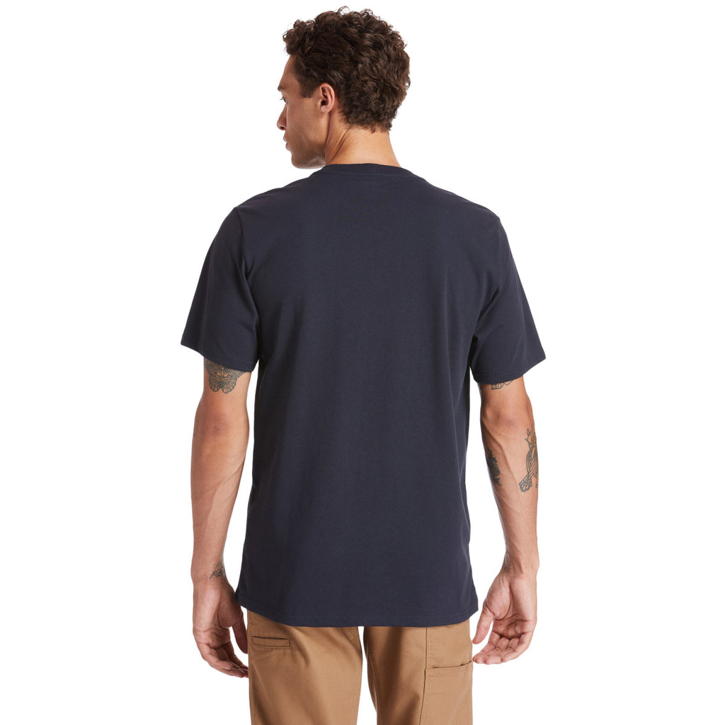 Timberland Men's Dark Navy Pro Base Plate Blended Short-Sleeve T-Shirt