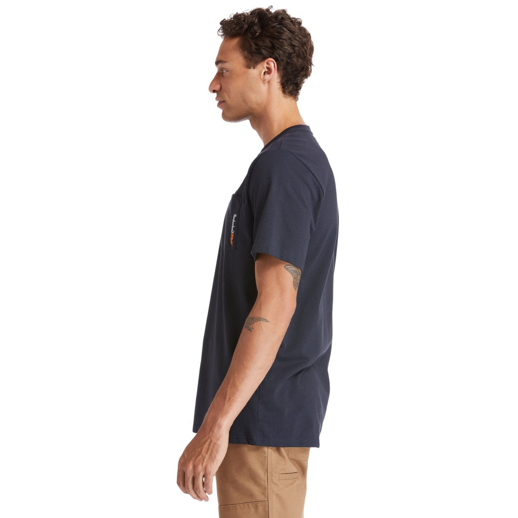 Timberland Men's Dark Navy Pro Base Plate Blended Short-Sleeve T-Shirt