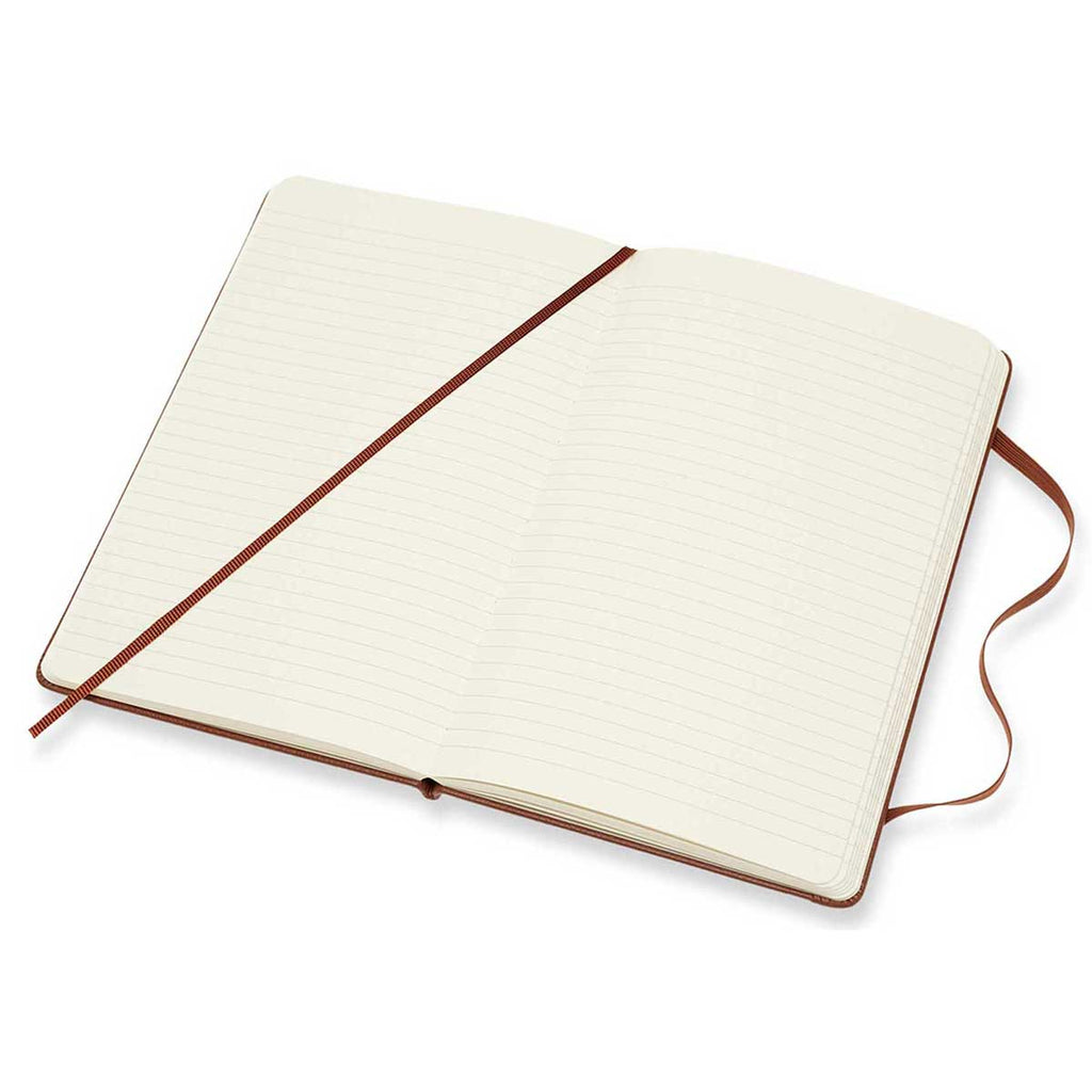 Moleskine Sienna Brown Leather Ruled Large Notebook