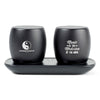 Gemline Black Paxton Bluetooth Pairing Speakers