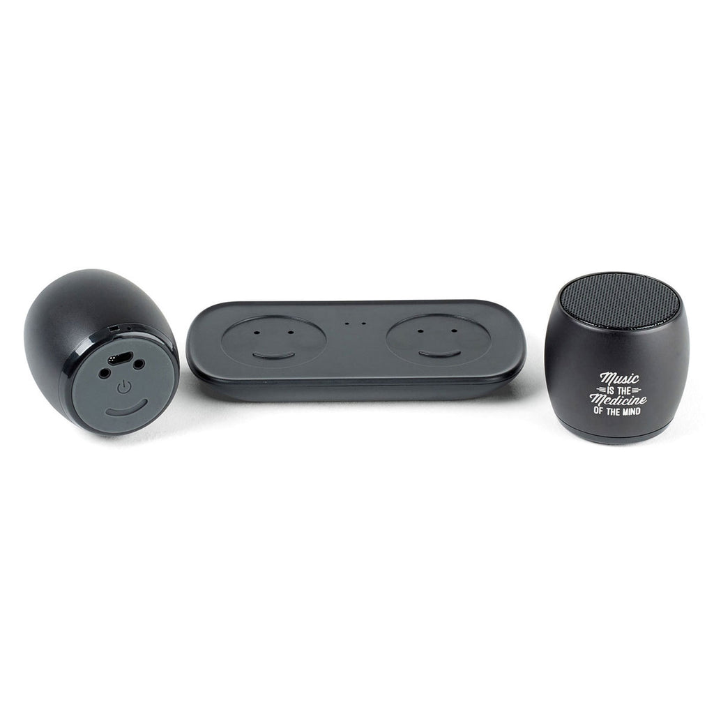 Gemline Black Paxton Bluetooth Pairing Speakers