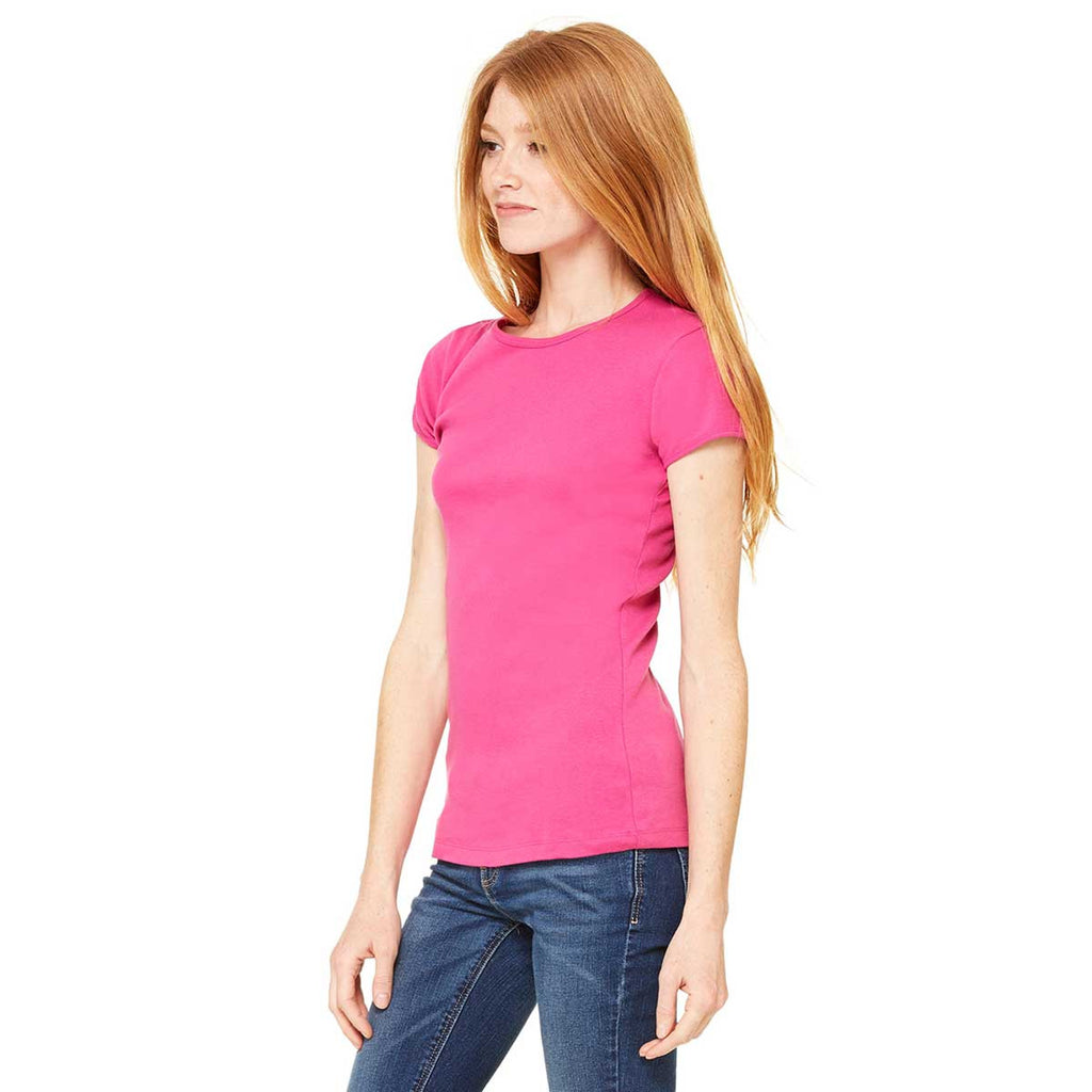Bella + Canvas Women's Berry Stretch Rib Short-Sleeve T-Shirt