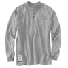 Carhartt Men's Light Grey Flame-Resistant Carhartt Force Cotton L/S Henley
