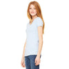 Bella + Canvas Women's Baby Blue Stretch Rib Short-Sleeve V-Neck T-Shirt