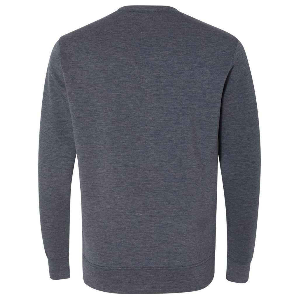 Weatherproof Men's Heather Navy Heat Last Fleece Tech Crewneck Sweatshirt