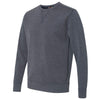 Weatherproof Men's Heather Navy Heat Last Fleece Tech Crewneck Sweatshirt