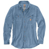 Carhartt Men's Medium Blue Flame-Resistant Force Cotton Hybrid Shirt