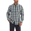 Carhartt Men's Stream Blue Essential Plaid Button Down Long Sleeve Shirt