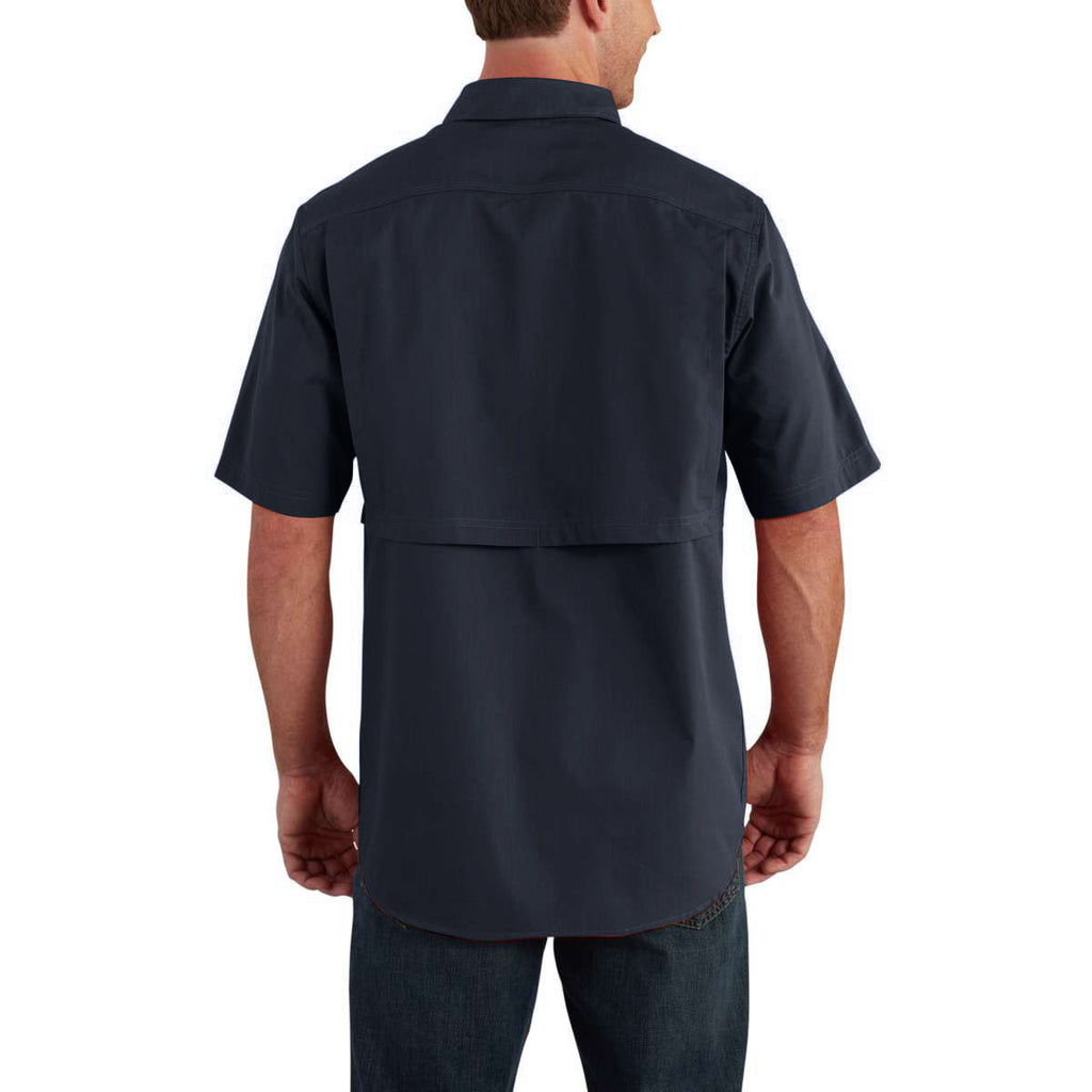 Carhartt Men's Navy Force Ridgefield Solid SS Shirt