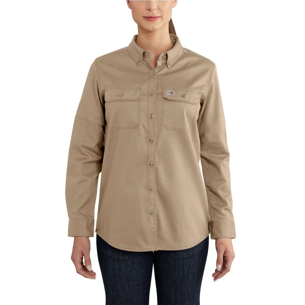 Carhartt Women's Khaki Rugged Flex Twill Shirt