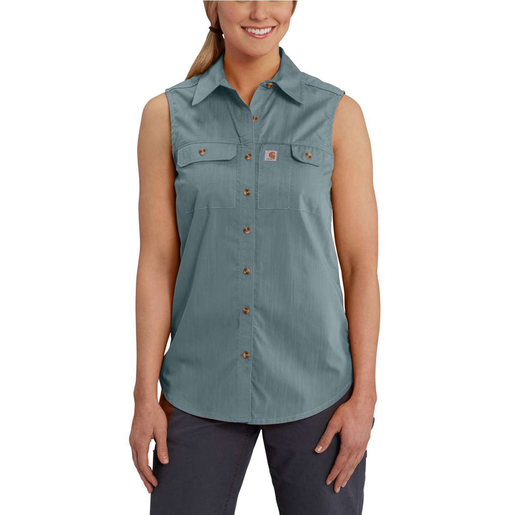 Carhartt Women's Sky Grey Force Ridgefield Sleeveless Shirt