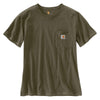 Carhartt Women's Army Green WK87 Workwear Pocket Short Sleeve T-Shirt