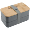 Leed's Grey Stackable Bamboo Fiber Bento Box