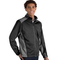 Antigua Men's Black/Black Heather Revolve Full Zip