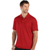 Antigua Men's Dark Red Multi Balance Short Sleeve Polo Shirt