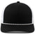 Pacific Headwear Black/White/Black Trucker Snapback Braid Cap