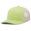 Pacific Headwear Green Glow/Beige/Green Glow Snapback Trucker Mesh Cap