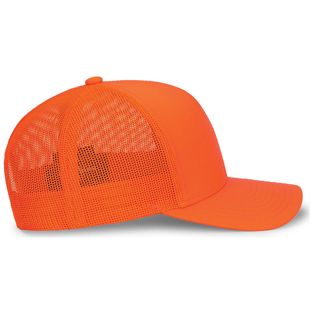 Pacific Headwear Blaze Orange Snapback Trucker Mesh Cap