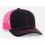 Pacific Headwear Black/Pink Snapback Trucker Mesh Cap