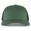 Pacific Headwear Army/Light Charcoal/White Perforated 5-Panel Trucker Snap-Back Cap