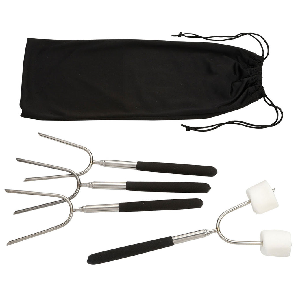 Leed's Black Extendable 34" Roasting Sticks with Carrying Case