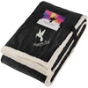 Field & Co. Black Cambridge Oversized Sherpa Blanket with Card and Band
