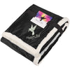 Field & Co. Black Sherpa Blanket with Card and Band