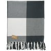 Field & Co. Charcoal 100% Organic Cotton Check Throw Blanket