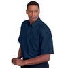 Vantage Men's Navy Blended Poplin Short Sleeve Shirt