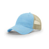 Richardson Columbia Blue/Khaki Mesh Back Split Garment Washed Trucker Hat