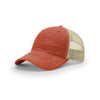 Richardson Texas Orange/Khaki Mesh Back Split Garment Washed Trucker Hat
