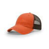 Richardson Women's Mango/Brown Garment Washed Trucker Hat